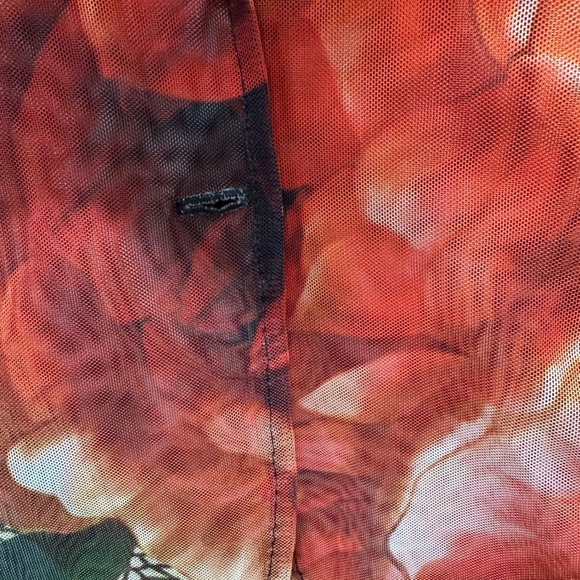 Desigual Mesh Floral Print Lightweight Open Front Jacket EU 44 US M-L - Picture 6 of 7